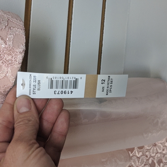 NWT, pink / blush colored dress two-piece set R&M Richard - Picture 3 of 14